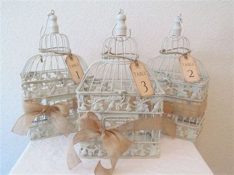 20 Distressed Wedding Table Numbers Vintage Tag Wedding Birdcage