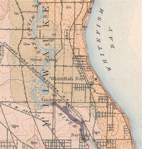 Areal Geology Of A Portion Of Northeastern Milwaukee County Purple