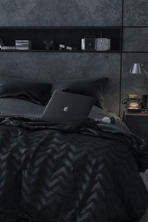 Pin By Yulia On Blvck Dark Room Aesthetic Bedroom Dark Aesthetic