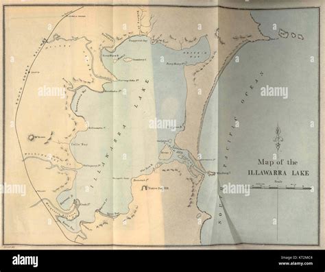 36615 Map of the Illawarra Lake Stock Photo - Alamy