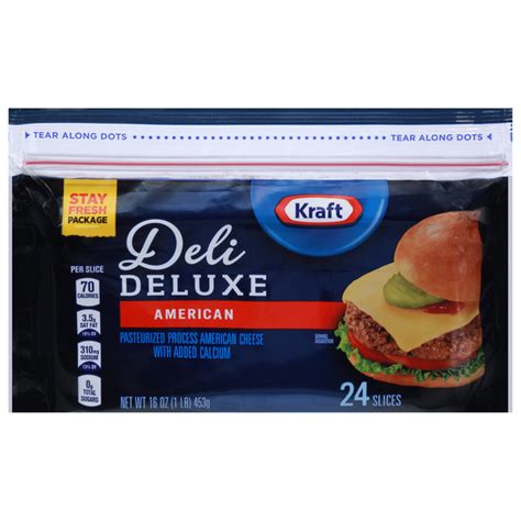 Save On Kraft Deli Deluxe American Cheese Slices Ct Order Online