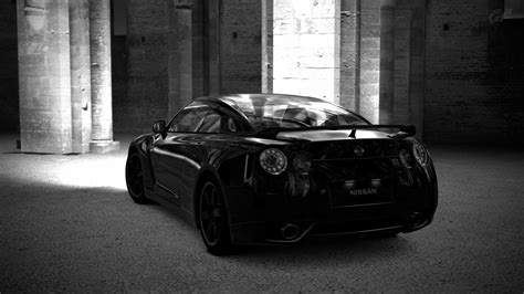 Nissan Gtr R35 Black - 1600x900 - Download HD Wallpaper - WallpaperTip