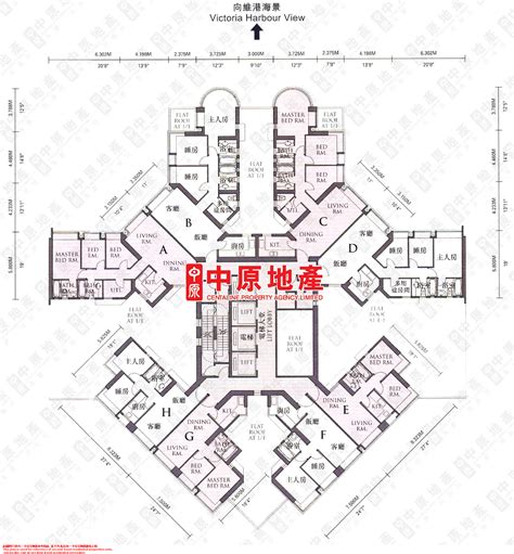 中原數據 奧運站 柏景灣 1期 8座 的平面圖