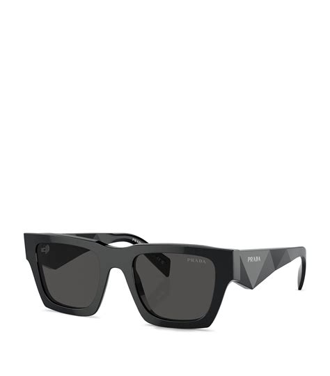 Mens Prada Black Square Sunglasses Harrods Uk