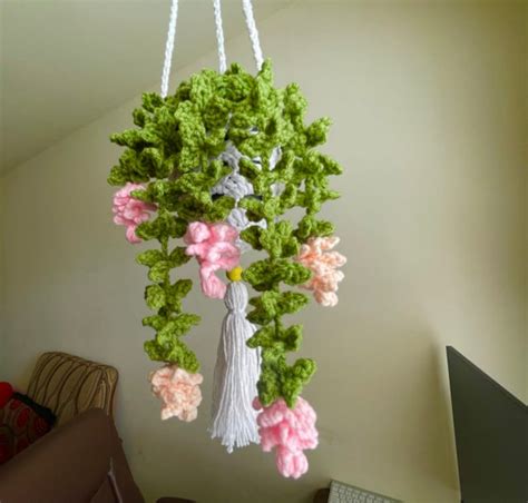 Crochet Vines With Dangling Flowers Pattern Etsy