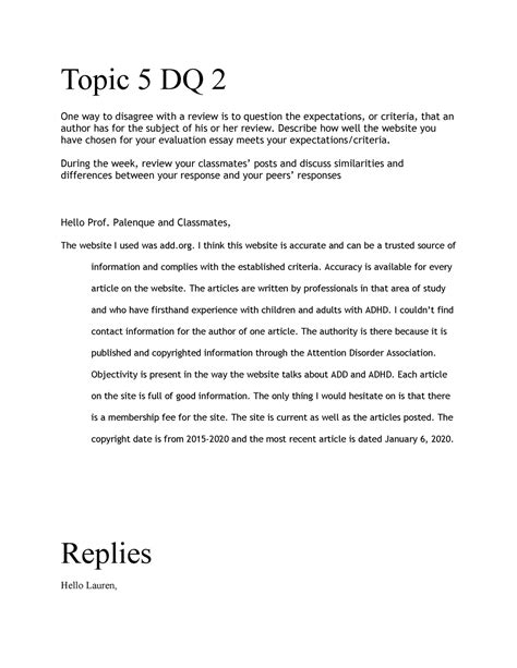 Topic Dq Topic Dq One Way To Disagree With A Review Is To