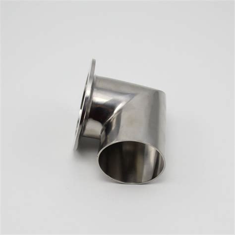 304 CF8 Stainless Steel Pipe Vacuum Fitting Kf16 90 Degree Mitered