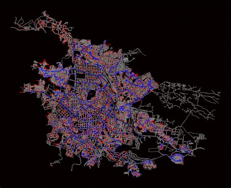Municipio De Xalapa Enriquez Calles Y Nodos En Dwg Librería Cad