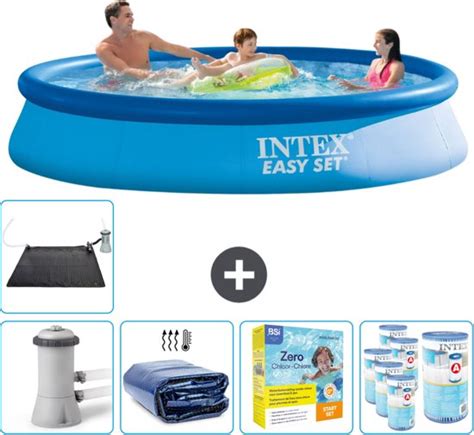 Intex Rond Opblaasbaar Easy Set Zwembad 366 X 76 Cm Blauw