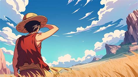 Luffy Skyview Field Desktop Wallpaper - One Piece 4k Wallpaper