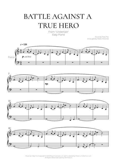 Undertale Variations Arr Pedro Merendi By Toby Fox Sheet Music For