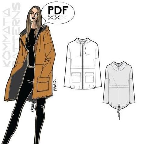 J006 Hooded Parka Jacket PDF Sewing Pattern At Makerist Jacket