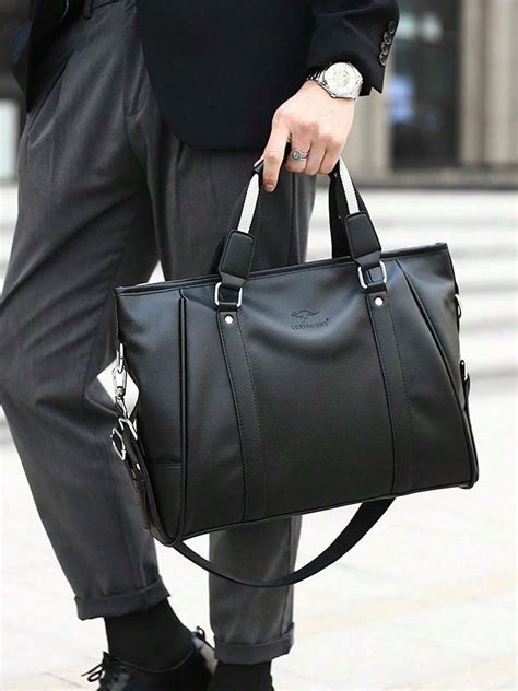 Modische Business PU Schultertasche für Herren wasserdichte