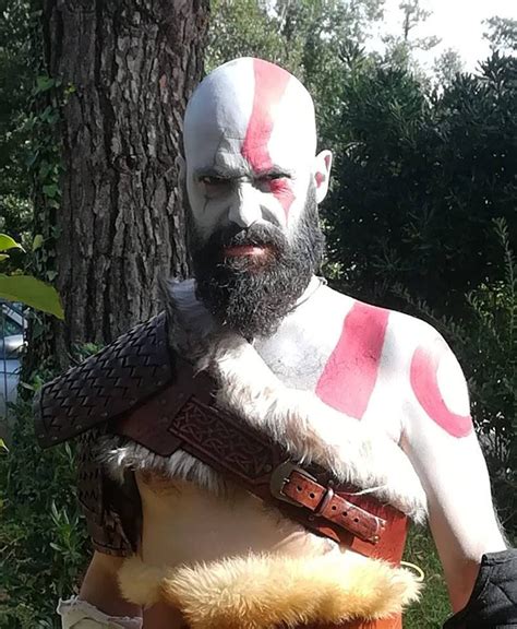 Leather Spaulder kratos Cosplay Larp Leather Armor - Etsy