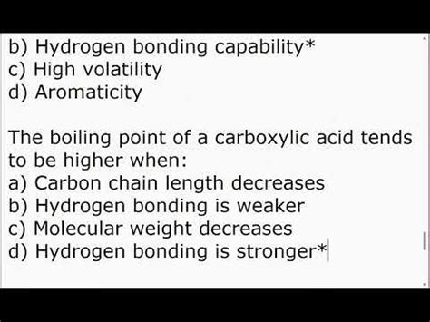 Carboxylic Acids Mcqs Topic Properties Of Carboxylic Acid