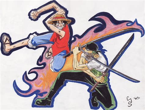 One Piece: Luffy vs Zoro by daxyliora on DeviantArt