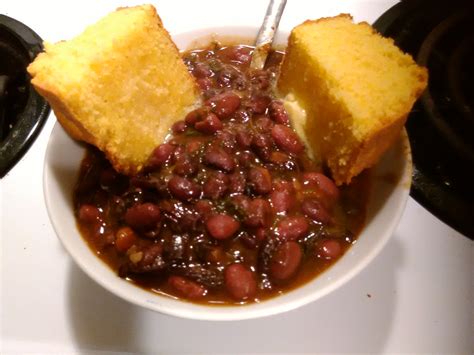 [homemade] Pulled Pork Beans And Cornbread Food