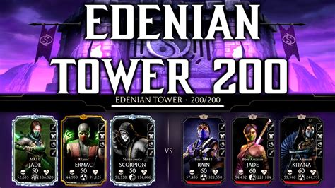 Mk Mobile Edenian Tower 200 Boss Battle Jade Is Insane Youtube