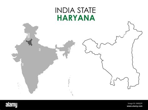 Haryana Map Of Indian State Haryana Map Vector Illustration Haryana