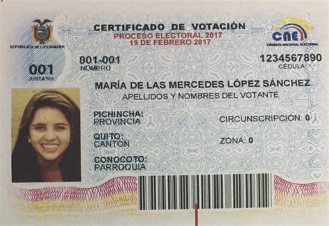 Duplicado Del Certificado De Votacion Ecuador Papeleta Cne Imprimir