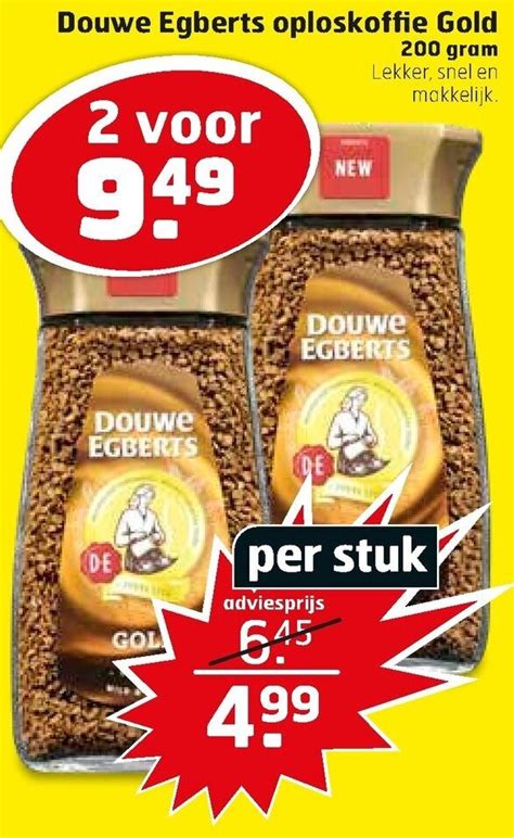 Douwe Egberts Oploskoffie Gold G Aanbieding Bij Trekpleister