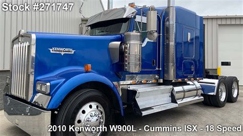 2010 Kenworth W900l 271747 Sold Youtube