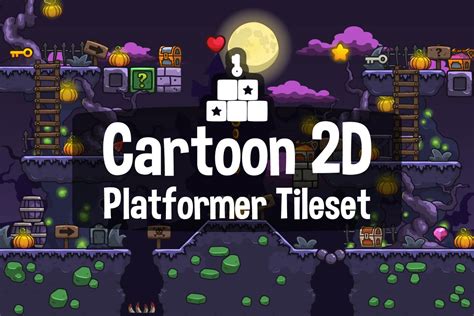 Cartoon D Platformer Tileset Craftpix Net