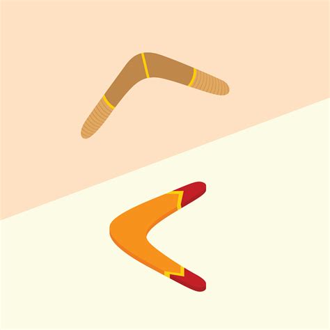 Wooden boomerang vector illustration , throw stick, throwing stick ...