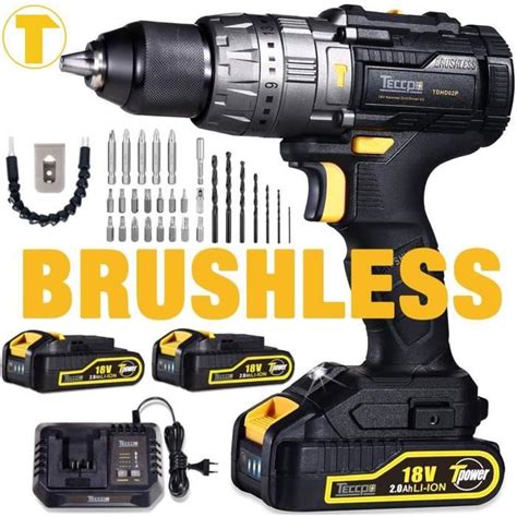 TECCPO TDHD02P Perceuse Sans Fil Brushless Cdiscount Bricolage