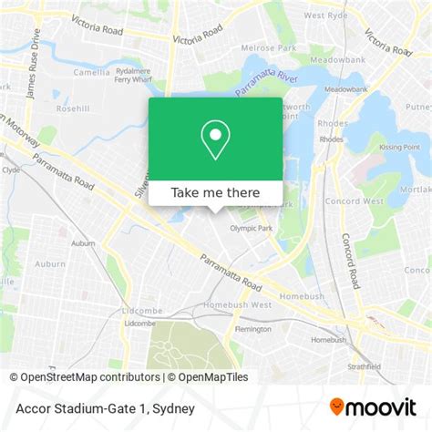 How to get to Accor Stadium-Gate 1 in Sydney Olympic Park by bus or train?