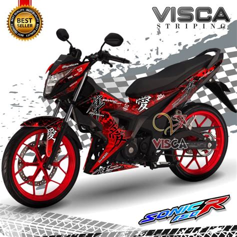 Stiker Striping Honda Sonic R Variasi Fullbody Hayabusa Lazada