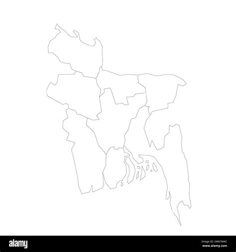 Bangladesh political map of administrative divisions Stock Vector Image ...