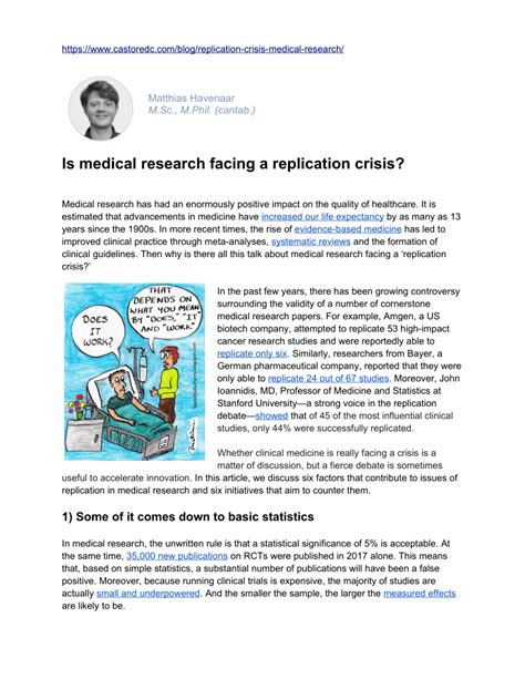 Pdf Is Medical Research Facing A Replication Crisis