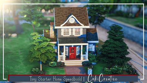 Tiny Starter Home Sims 4 Speed Build W Voiceover Youtube