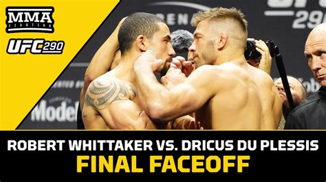 Robert Whittaker Dricus Du Plessis Have Tense Final Faceoff Ufc