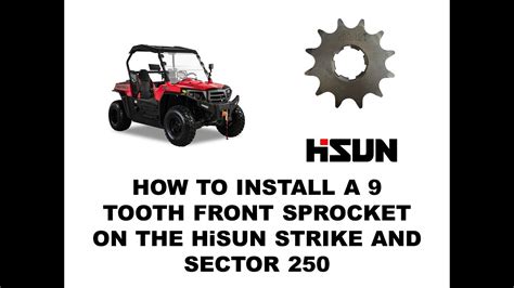 Hisun Strike Sector Front Sprocket Install Youtube