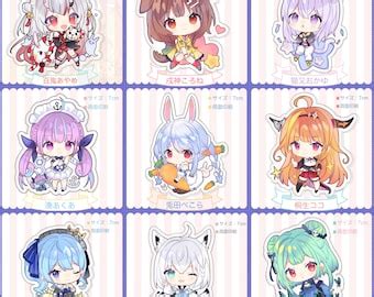 Hololive En St Gen Myth Vtuber Doujin Double Sided Acrylic Keychain