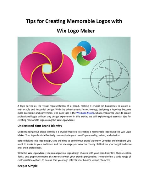 Tips For Creating Memorable Logos With Wix Logo Maker By Stella Daniel