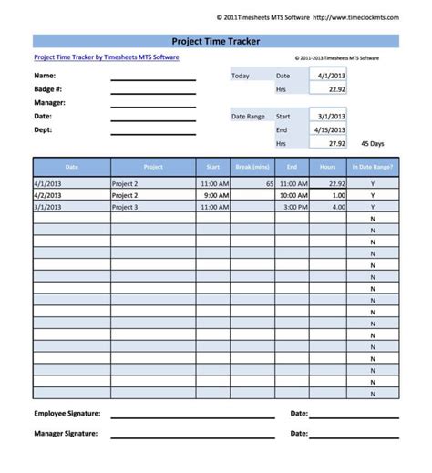 36 Useful Time Tracking Spreadsheets Excel Templates