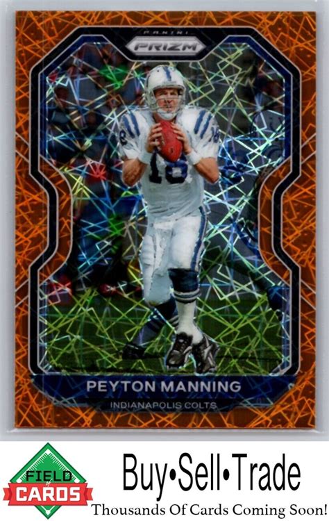 Panini Prizm Peyton Manning Prizm Orange Lazer Colts Ebay