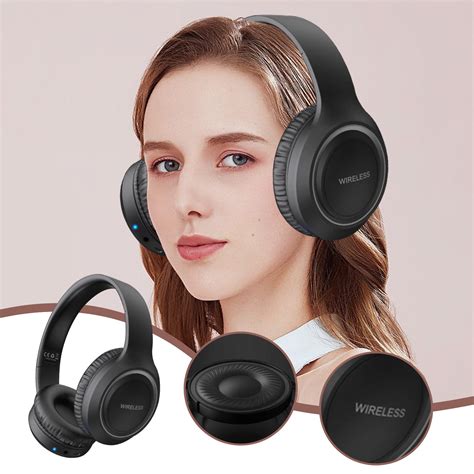 Bluetooth Headphones With Microphone Deep Bass Wireless Headphones Over Ear Bluetooth Earphones