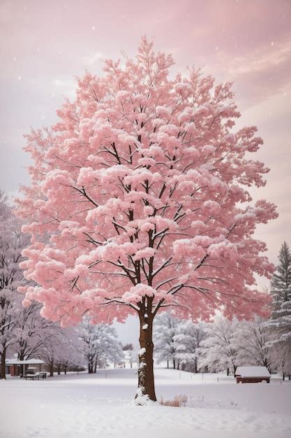 Premium Photo | Orange colour tree and pink colour tree