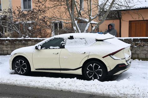 Winterfreuden Im Elektrotaxi Kia Ev Taxis Mietwagen Winter Test