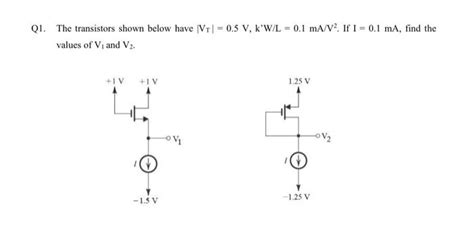 Solved 25 In The Circuit Below The Nmos Transistor Has