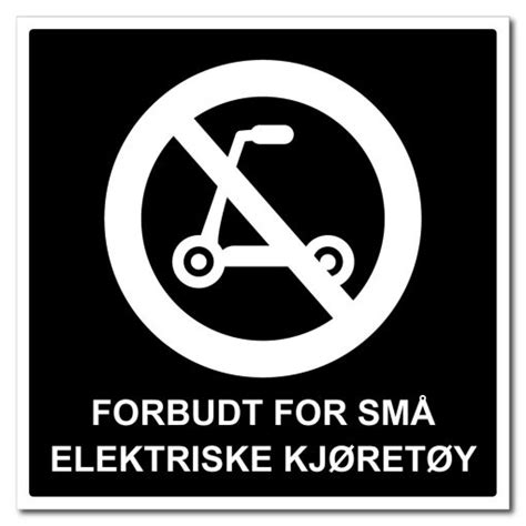 Privatrettslig skilt Forbudt for små elektriske kjøretøy