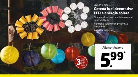 Livarno Home Catena Luci Decorative Led A Energia Solare Offerta Di Lidl