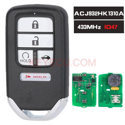 ACJ932HK1310A Smart Remote Control Car Key With 4 1 5 Buttons 433 92MHz