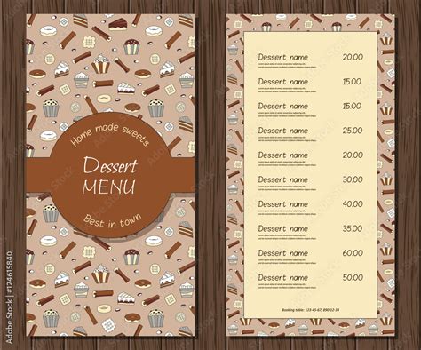 Dessert Menu Background