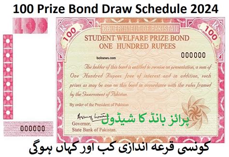 Prize Bond Draw Schedule Savings Pop