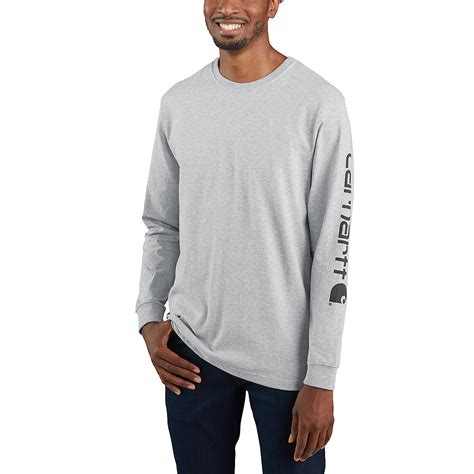 Mens Long Sleeve Graphic Logo T Shirt K231 Carhartt